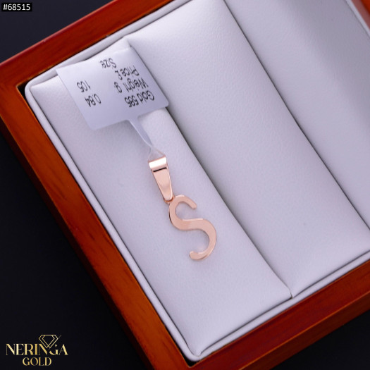 Rose gold letter pendant #68515