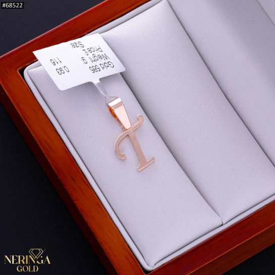 Rose gold letter pendant #68522