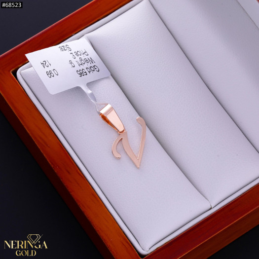 Rose gold letter pendant #68523