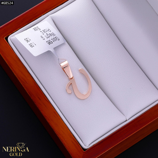 Rose gold letter pendant #68524