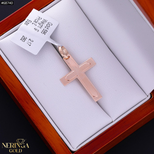 Rose gold cross pendant #68740
