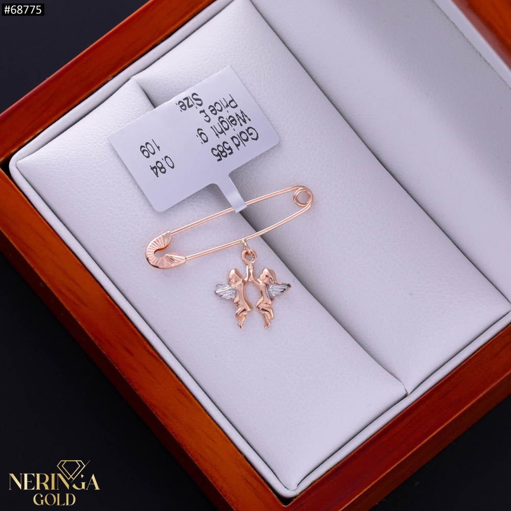 Rose gold clip and brooche #68775