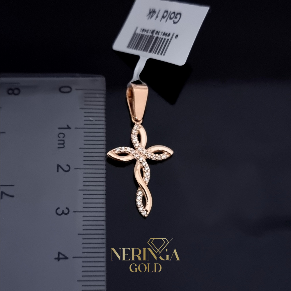 Rose gold cross pendant #69047