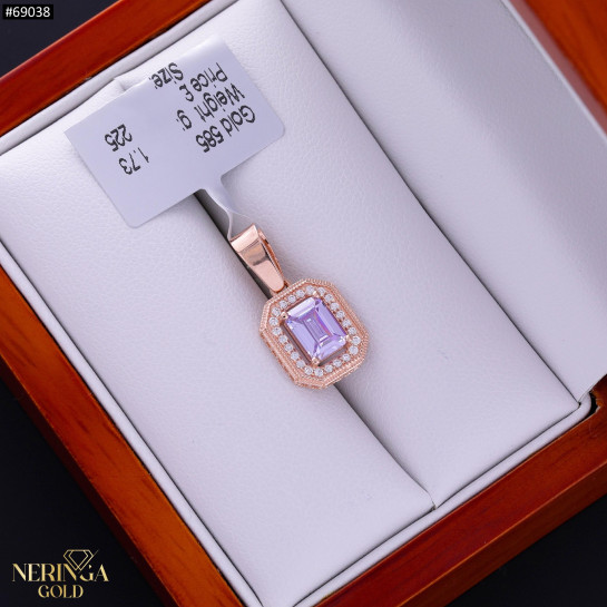 Rose gold pendant #69038