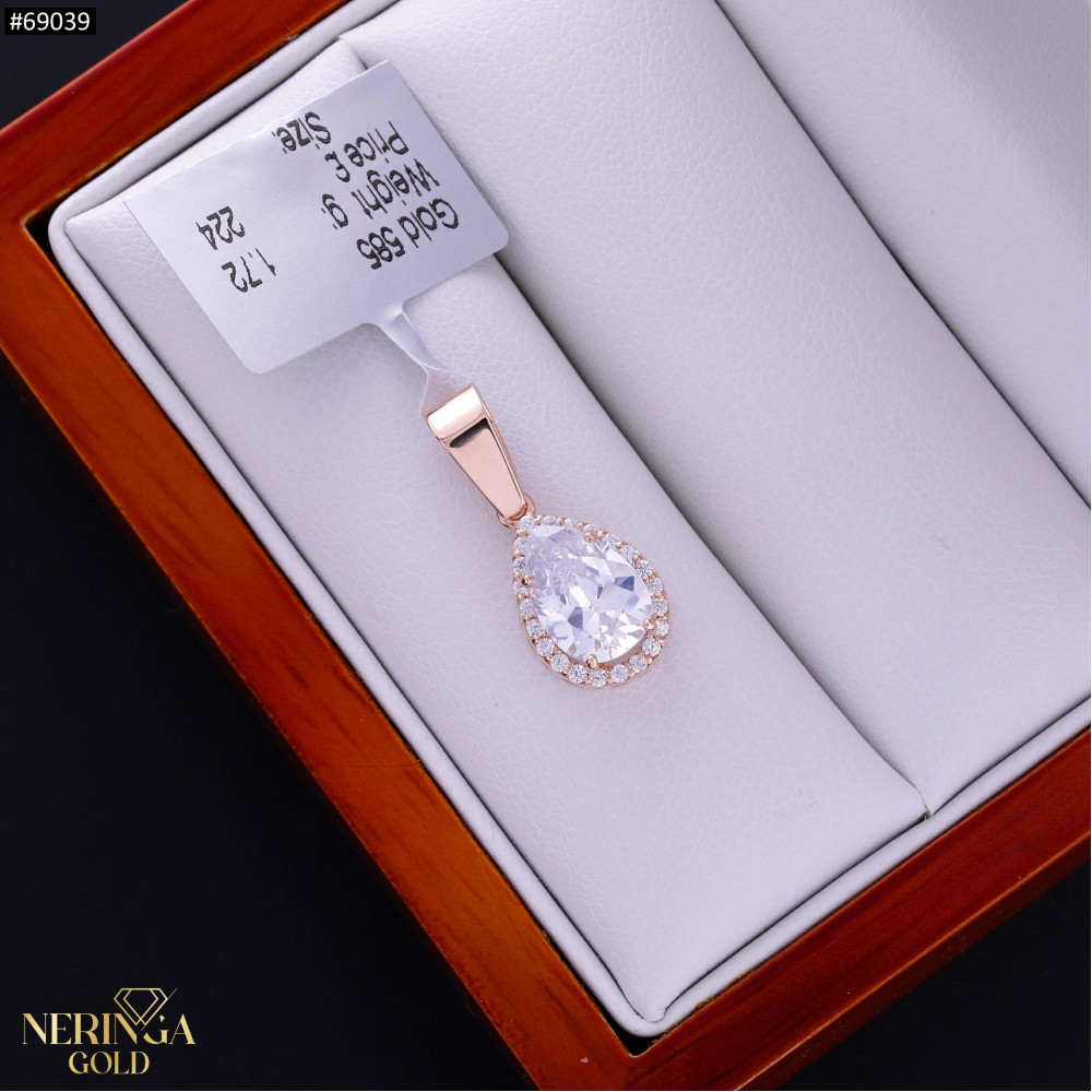 Rose gold pendant #69039