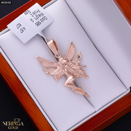 Rose gold angel pendant #69048