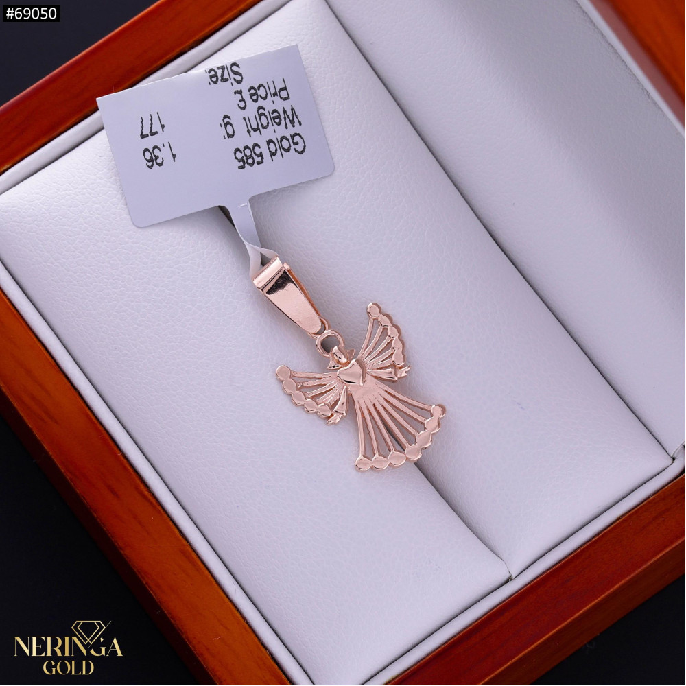 Rose gold angel pendant #69050