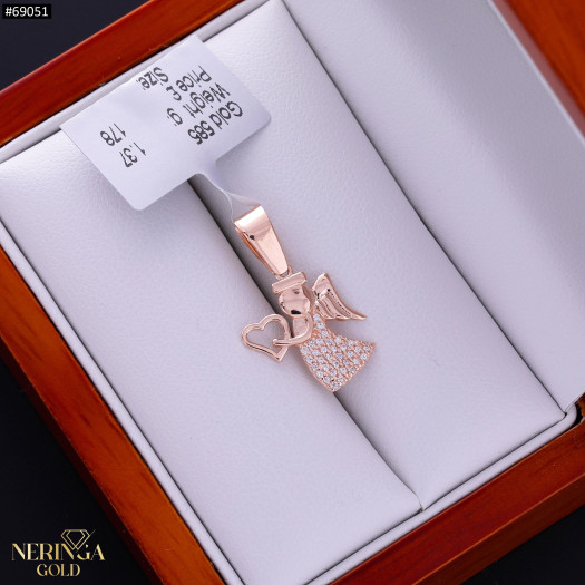 Rose gold angel pendant #69051