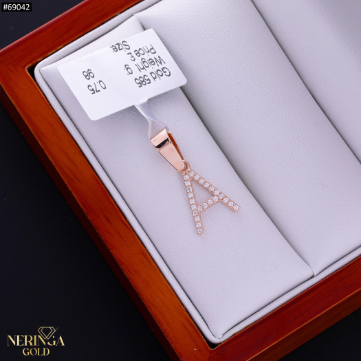 Rose gold letter pendant #69042