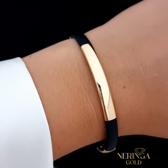 Rose rubber gold rubber bracelet #69546