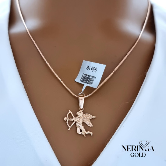 Rose gold angel pendant #69540