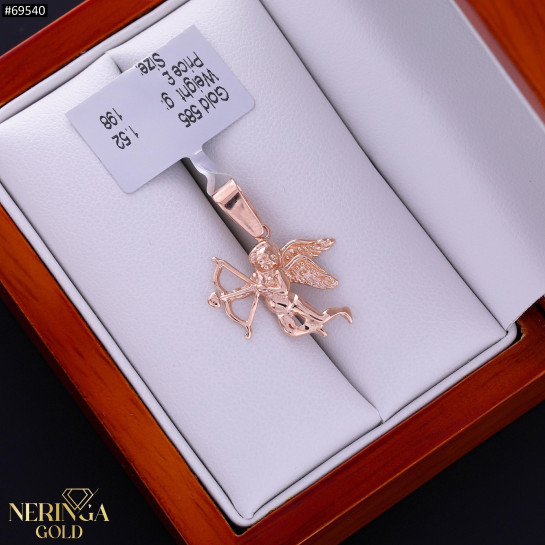 Rose gold angel pendant #69540