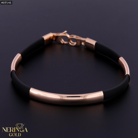 Rose rubber gold rubber bracelet #69546