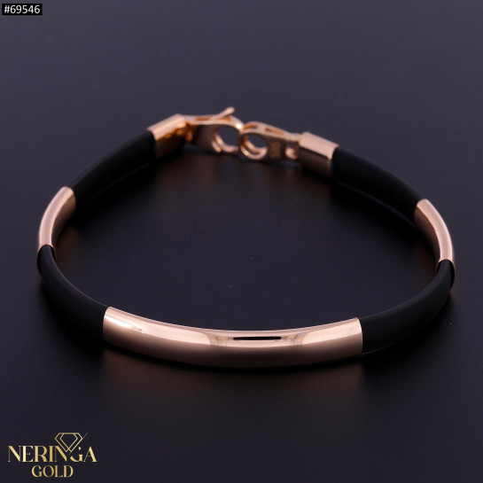Rose rubber gold rubber bracelet #69546