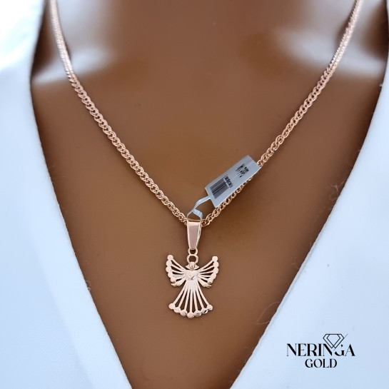 Rose gold angel pendant #69681