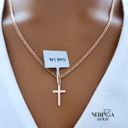 Rose gold cross pendant #69665