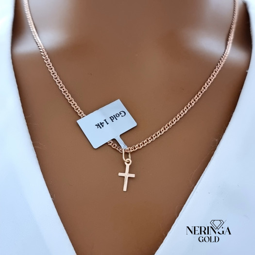 Rose gold cross pendant #69670
