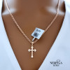 Rose gold cross pendant #69666