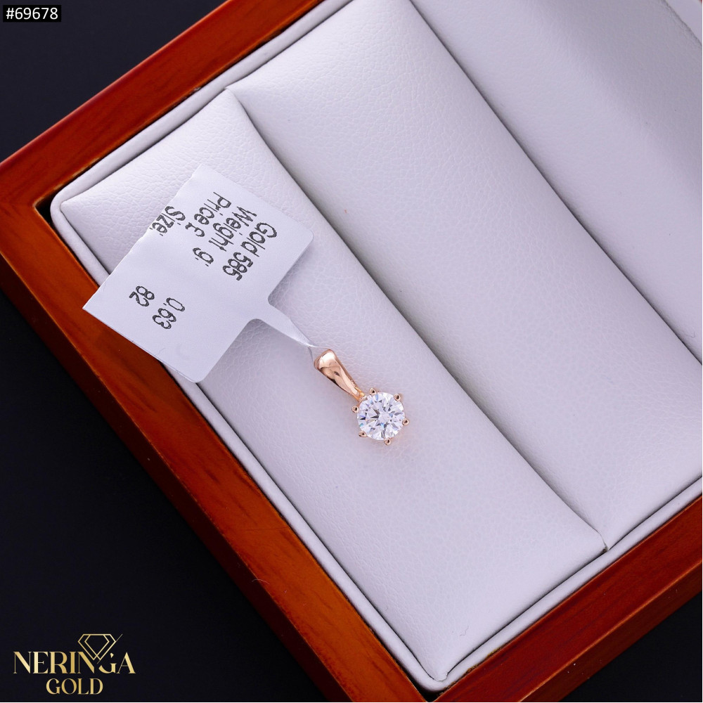 Rose gold pendant #69678