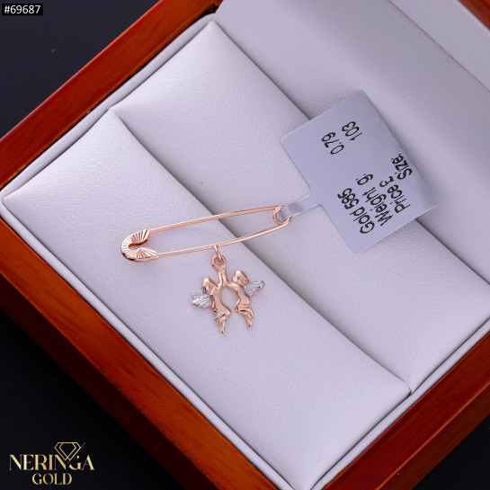 Rose gold clip and brooche #69687