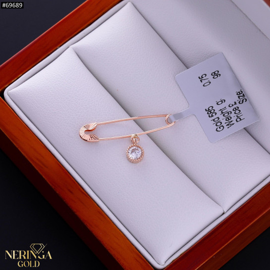 Rose gold clip and brooche #69689