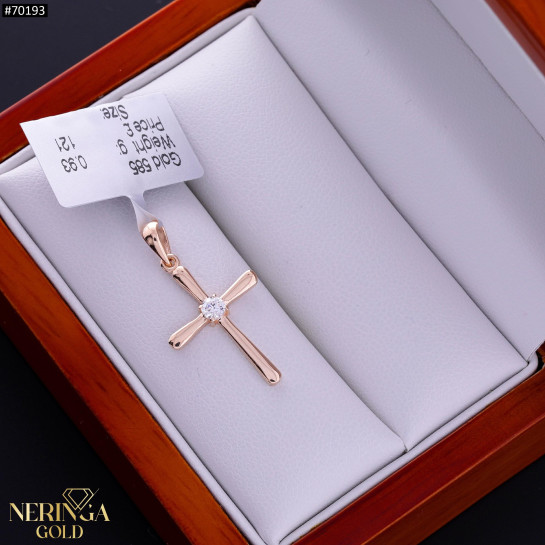 Rose gold cross pendant #70193