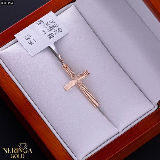 Rose gold cross pendant #70194