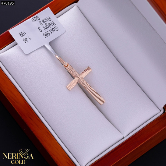Rose gold cross pendant #70195