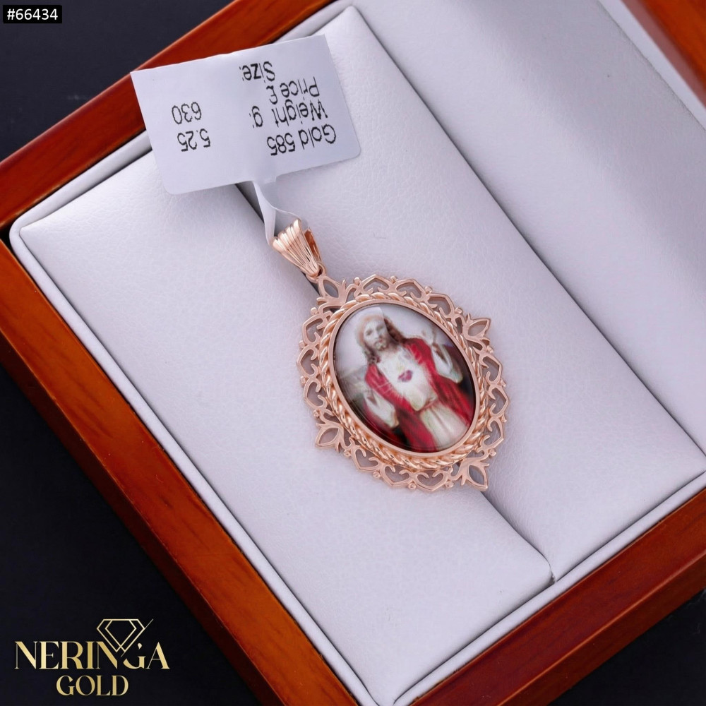 Rose gold icon pendant #66434