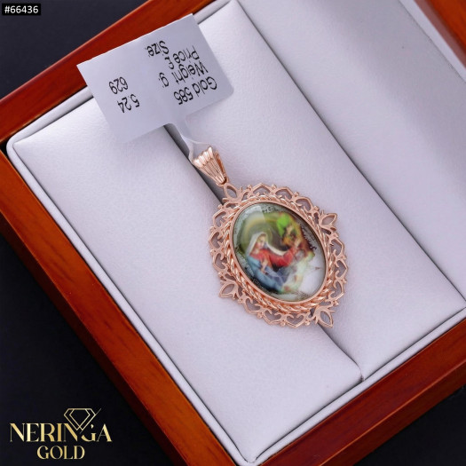 Rose gold icon pendant #66436