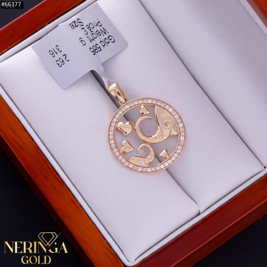 Rose gold pendant #66377