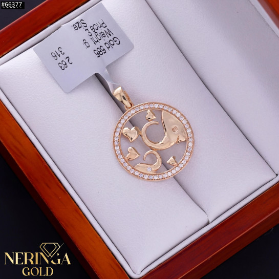Rose gold pendant #66377