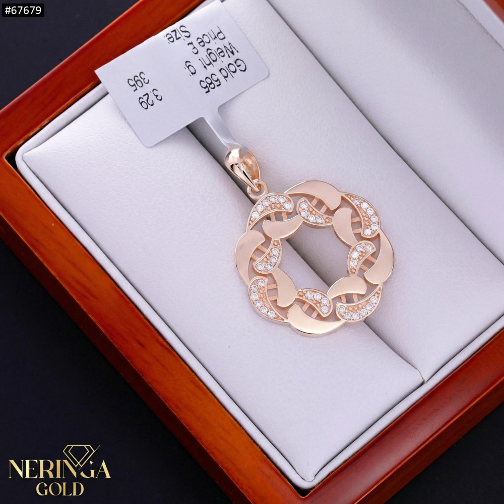 Rose gold pendant #67679