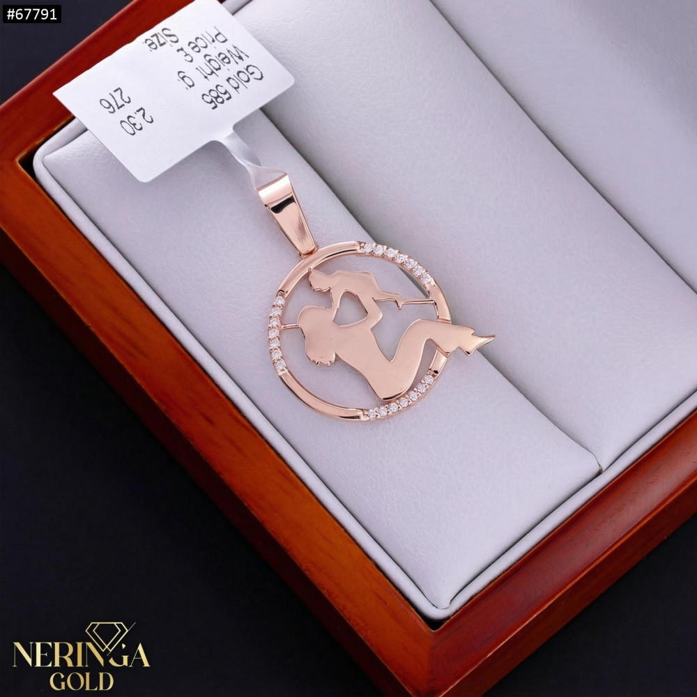 Rose gold pendant #67791