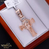 White rose gold cross pendant #66418