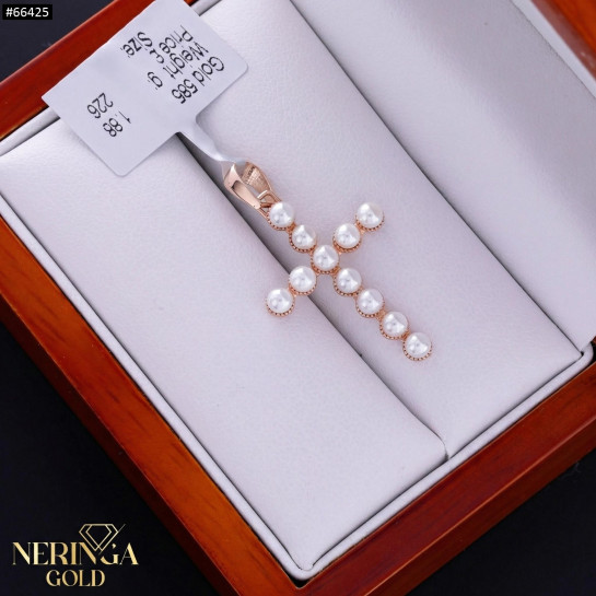 Rose gold cross pendant #66425