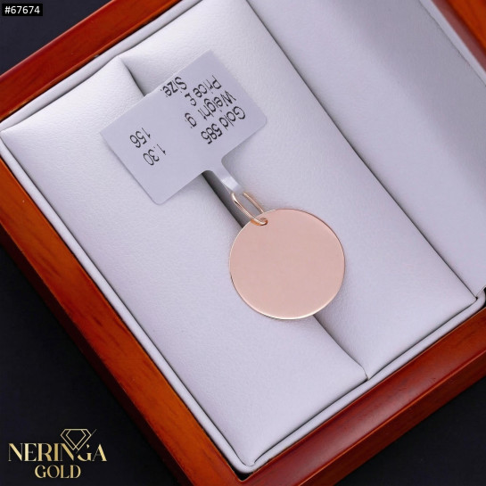 Rose gold plate pendant #67674