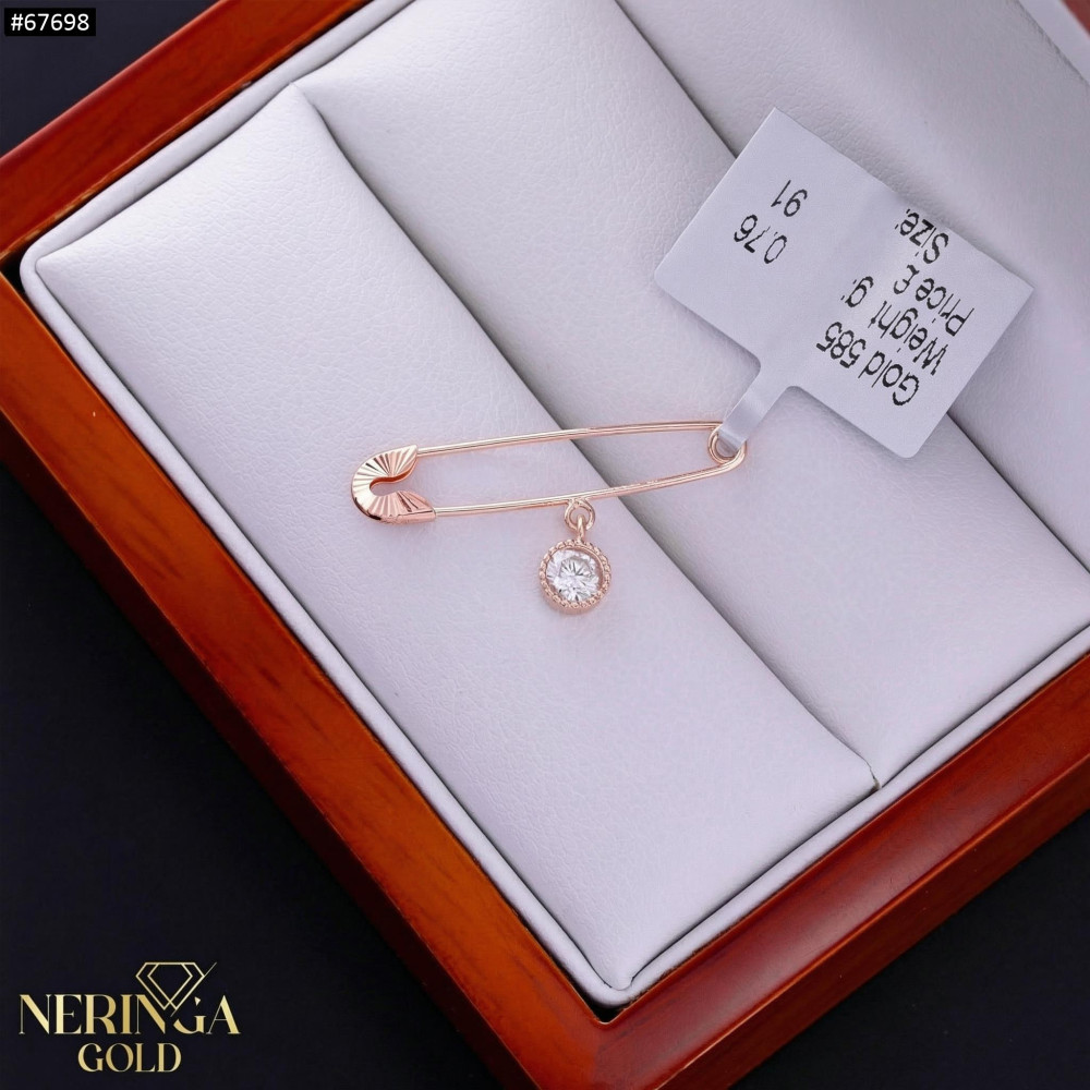 Rose gold clip and brooche #67698