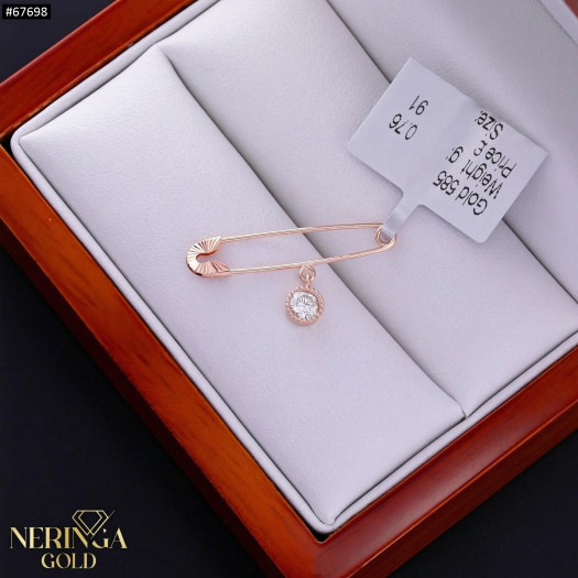 Rose gold clip and brooche #67698