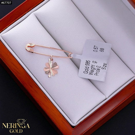 Rose gold clip and brooche #67707