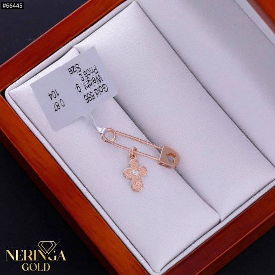 Rose gold clip and brooche #66445