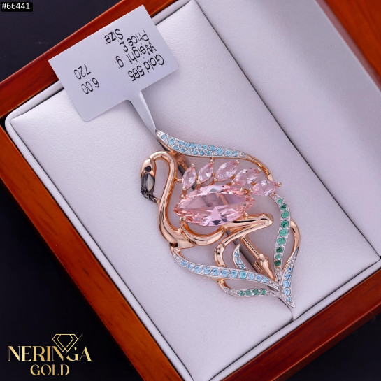 Rose gold clip and brooche #66441