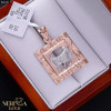 White rose gold zodiac sign pendant #66451