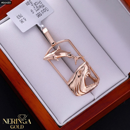 Rose gold zodiac sign pendant #66489
