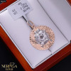 White rose gold zodiac sign pendant #66473