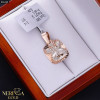 White rose gold zodiac sign pendant #66468