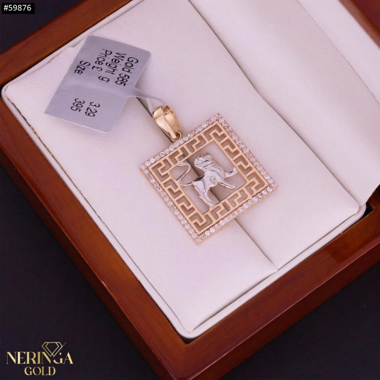 Rose gold zodiac sign pendant #59876