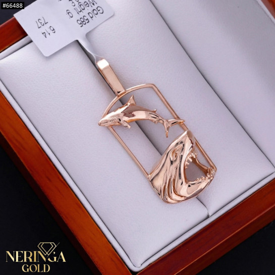 Rose gold zodiac sign pendant #66488