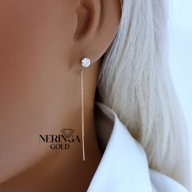 Rose gold earring #70303