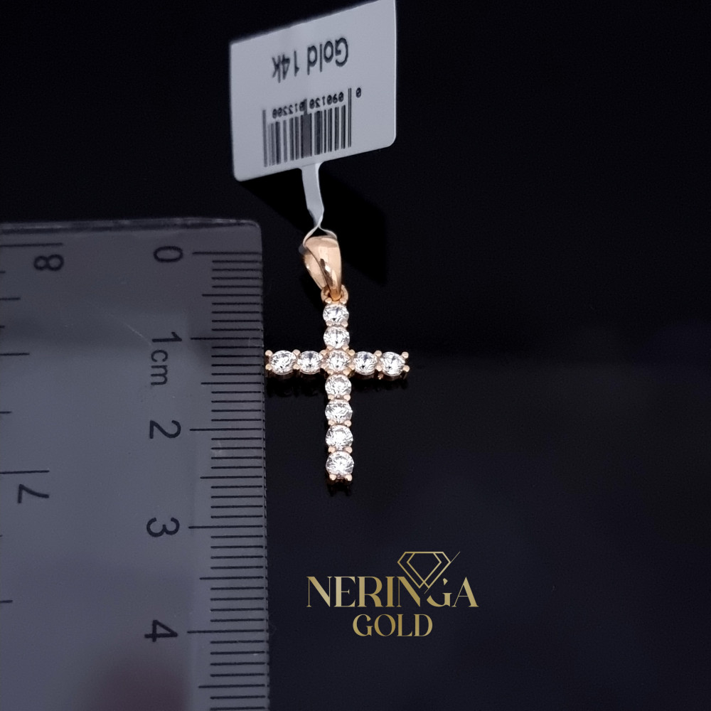 Rose gold cross pendant #70200
